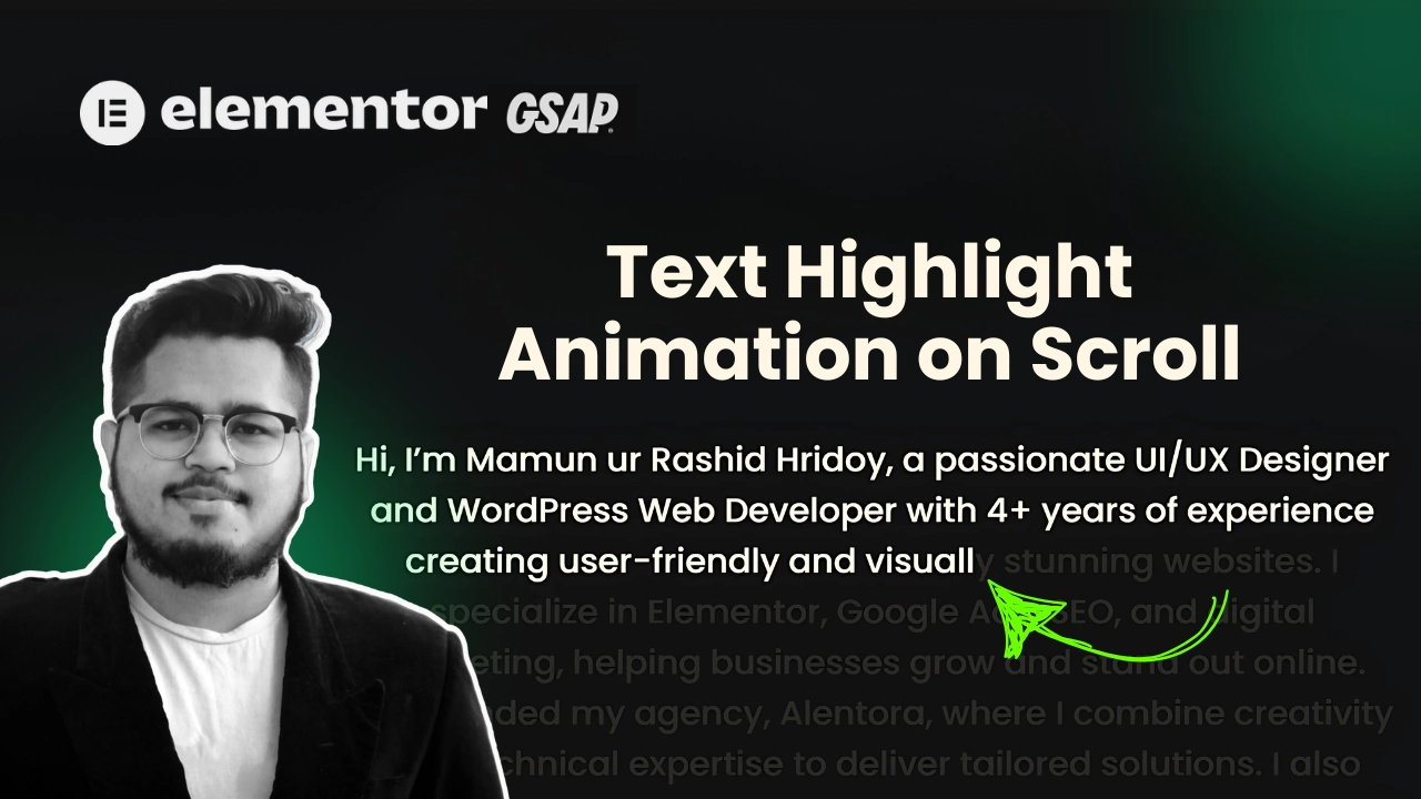 GSAP Text Highlight Animation Effect in Elementor - WordPress Tutorial