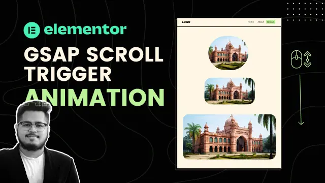 GSAP ScrollTrigger animation effect in Elementor for smooth scrolling